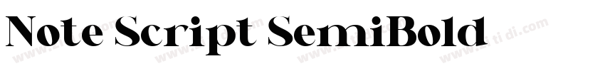 Note Script SemiBold字体转换